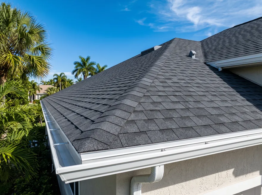 Charcoal architectural shingle roof in Miami, FL
